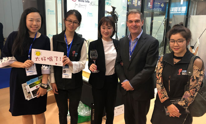 Pioneer Wine Group Exhibition booth at Chengdu Fair